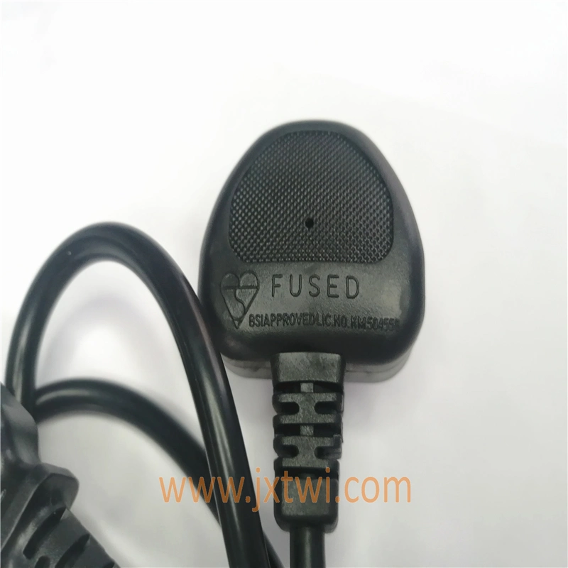 10A 300VAC with Fuse Cable 3 Pin AC Power Cord with Female Power Cord Ends for Computer Laptop Power Cord